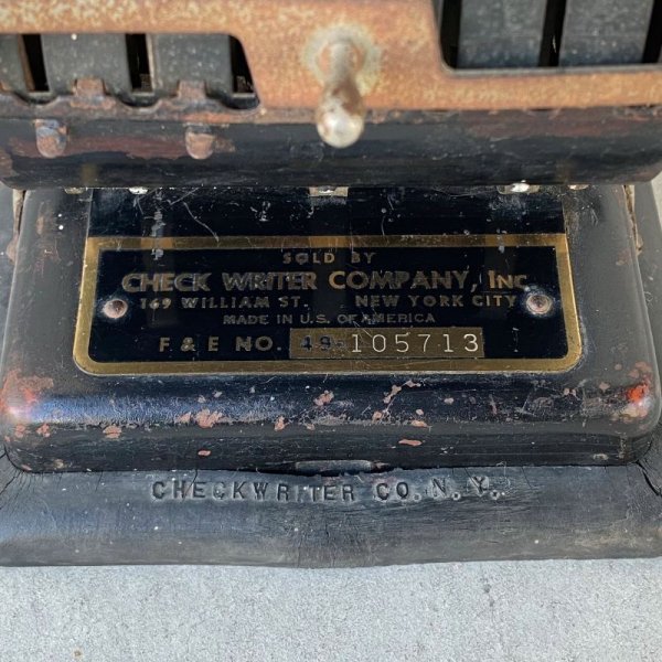 画像7: VINTAGE CHECK WRITER COMPANY INC LIGHTNING CHECK WRITER ヴィンテージ チェックライター / アメリカ インダストリアル オブジェ 什器 (7)