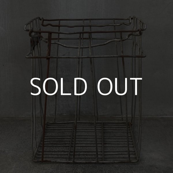 画像4: VINTAGE ヴィンテージ ワイヤーバスケット アイアン / アメリカ インダストリアル ガレージ 収納 什器 (2) (4)