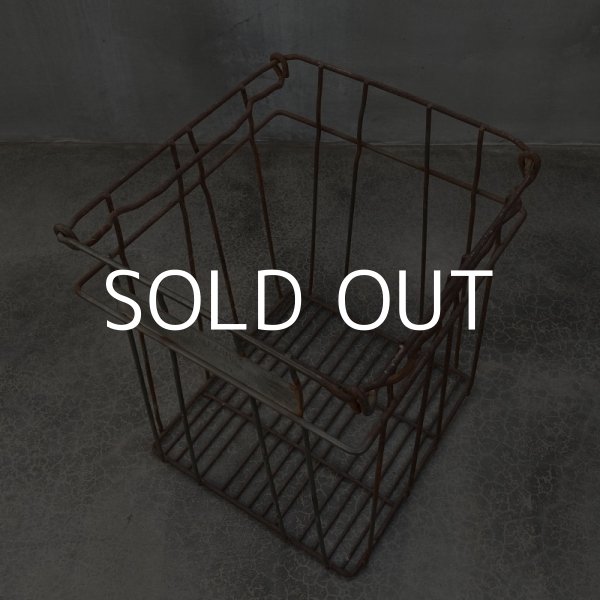 画像5: VINTAGE ヴィンテージ ワイヤーバスケット アイアン / アメリカ インダストリアル ガレージ 収納 什器 (1) (5)