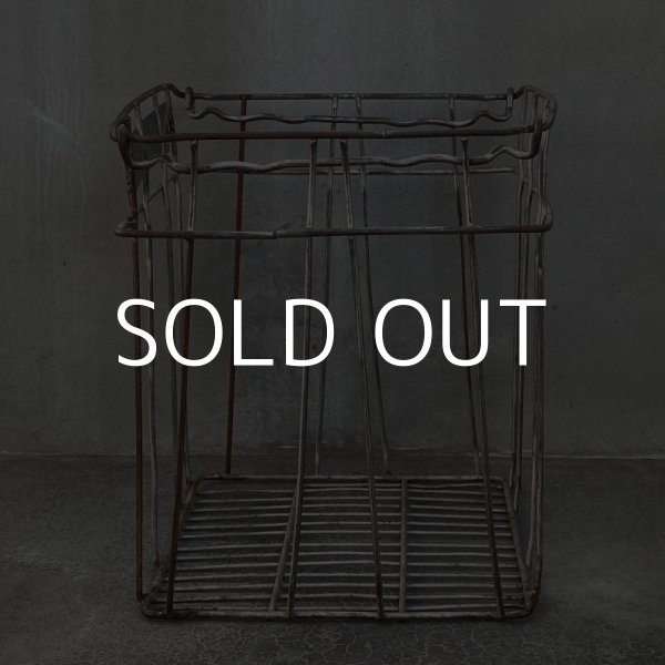 画像4: VINTAGE ヴィンテージ ワイヤーバスケット アイアン / アメリカ インダストリアル ガレージ 収納 什器 (4) (4)