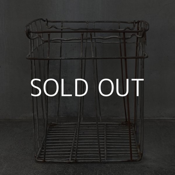 画像3: VINTAGE ヴィンテージ ワイヤーバスケット アイアン / アメリカ インダストリアル ガレージ 収納 什器 (4) (3)