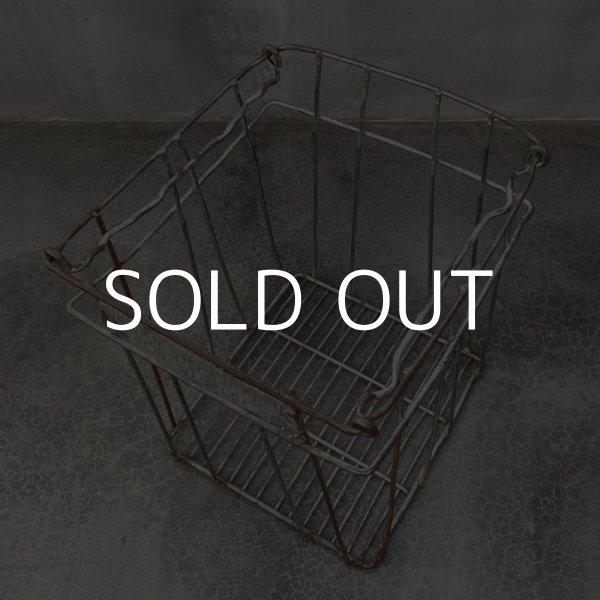 画像5: VINTAGE ヴィンテージ ワイヤーバスケット アイアン / アメリカ インダストリアル ガレージ 収納 什器 (4) (5)