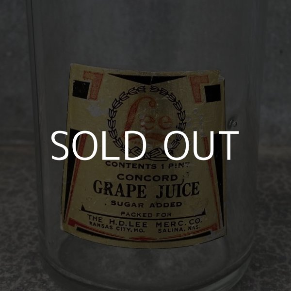 画像5: VINTAGE H.D. LEE COMPANY GRAPE JUICE 瓶 ヴィンテージ リー / アメリカ コレクタブル オブジェ  (5)