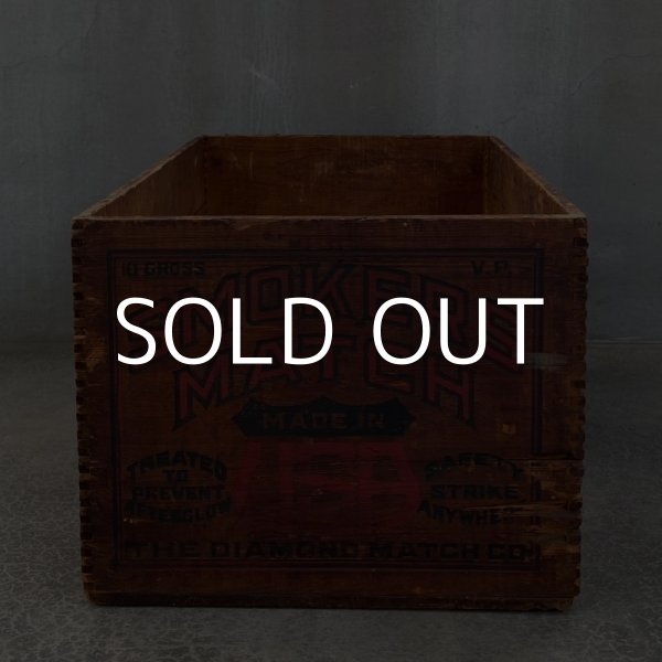 画像2: VINTAGE DIAMOND MATCH CO ヴィンテージ ウッドボックス 木箱 / アメリカ ディスプレイ 収納 箱 什器 (2)