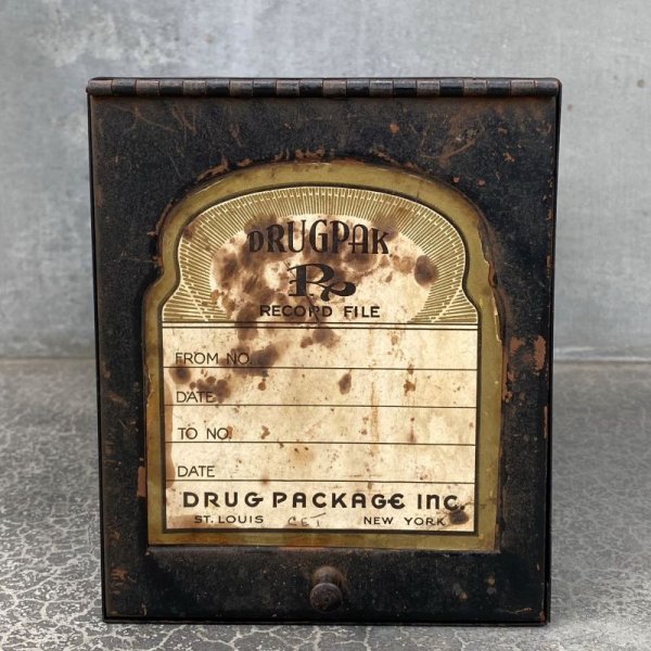 画像2: VINTAGE DRUGPAK ヴィンテージ メディカルキャビネット ファイルケース / 薬局 医療用 インテリア (2)