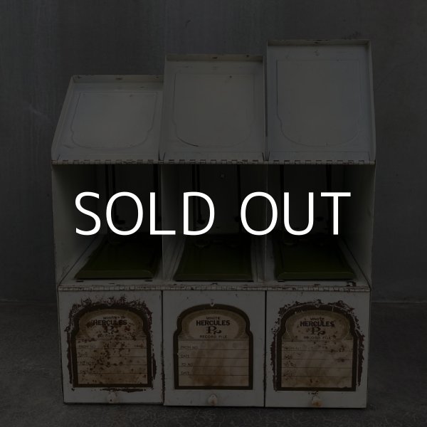 画像8: VINTAGE HERCULES RX RECORD FILE ヴィンテージ ヘラクレス メディカルキャビネット / アメリカ ファイルケース 什器  (8)