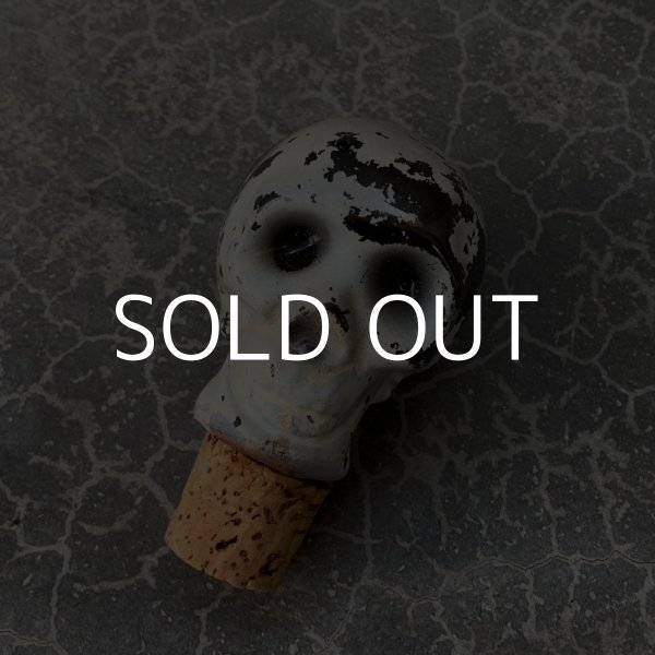 画像5: VINTAGE SKULL POISON BOTTLE ヴィンテージ スカル ポイズンボトル デカンタ 陶器 / コレクタブル ドクロ 骸骨 輸出用 BAR JAPAN (5)