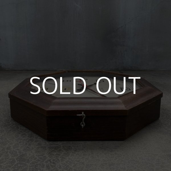 画像5: VINTAGE ANTIQUE NEW HEAVEN CLOCK CO.  WALL CLOCK ヴィンテージ アンティーク ウォールクロック / アメリカ 掛け時計 インダストリアル 八角形 木製 (5)