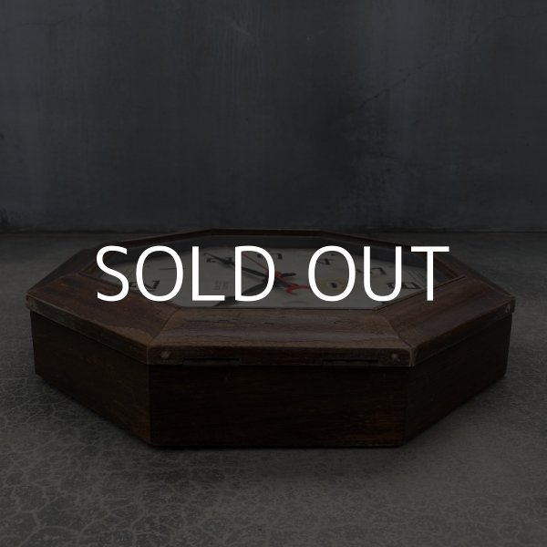 画像4: VINTAGE ANTIQUE NEW HEAVEN CLOCK CO.  WALL CLOCK ヴィンテージ アンティーク ウォールクロック / アメリカ 掛け時計 インダストリアル 八角形 木製 (4)