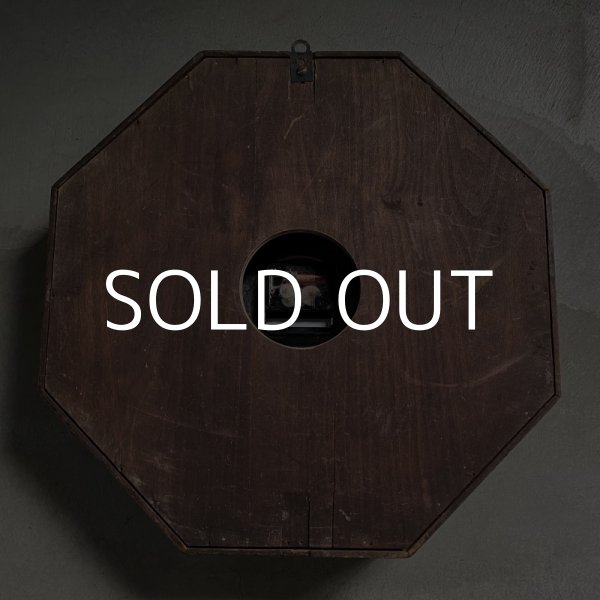 画像2: VINTAGE ANTIQUE NEW HEAVEN CLOCK CO.  WALL CLOCK ヴィンテージ アンティーク ウォールクロック / アメリカ 掛け時計 インダストリアル 八角形 木製 (2)