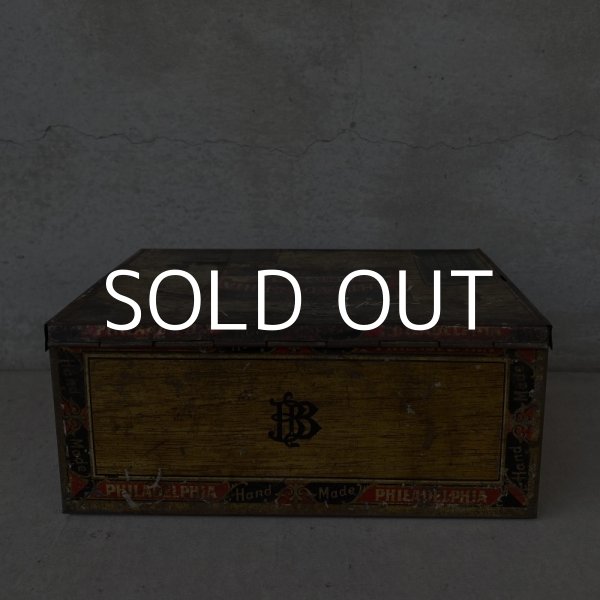 画像3: VINTAGE ANTIQUE CIGAR TIN PHILADELPHIA HANDMADE PERFECTO ヴィンテージ たばこ アメリカ / コレクタブル 煙草 缶 BOX (3)