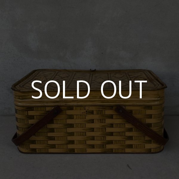 画像3: VINTAGE ANTIQUE TIN BASKET ヴィンテージ バスケット アメリカ / インテリア アウトドア 収納 缶 BOX (3)