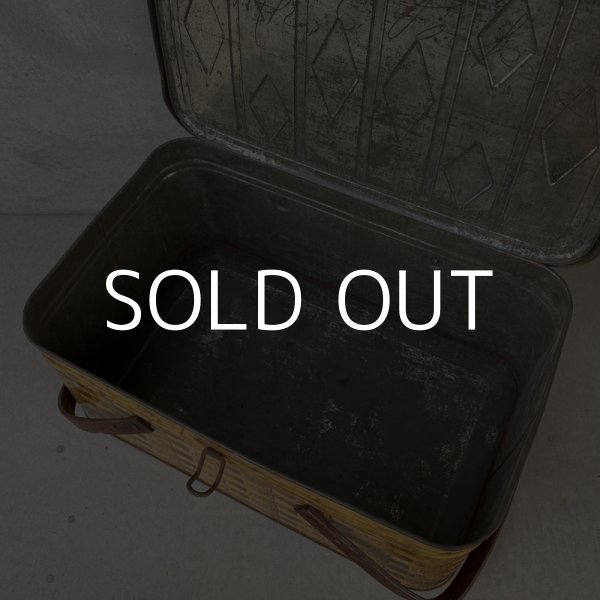 画像9: VINTAGE ANTIQUE TIN BASKET ヴィンテージ バスケット アメリカ / インテリア アウトドア 収納 缶 BOX (9)