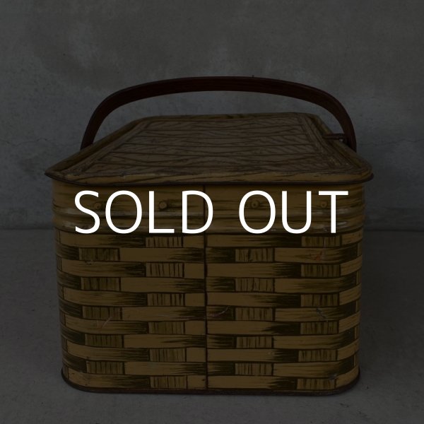 画像4: VINTAGE ANTIQUE TIN BASKET ヴィンテージ バスケット アメリカ / インテリア アウトドア 収納 缶 BOX (4)