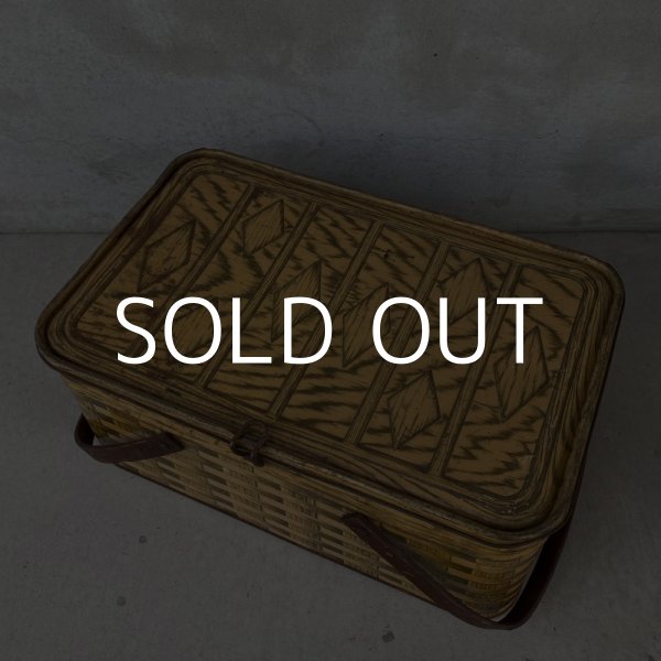 画像6: VINTAGE ANTIQUE TIN BASKET ヴィンテージ バスケット アメリカ / インテリア アウトドア 収納 缶 BOX (6)