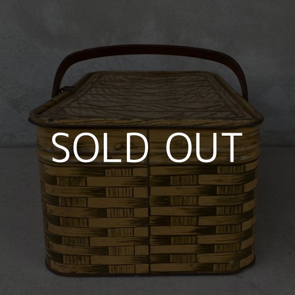 画像5: VINTAGE ANTIQUE TIN BASKET ヴィンテージ バスケット アメリカ / インテリア アウトドア 収納 缶 BOX (5)