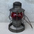 画像3: VINTAGE ANTIQUE ADLAKE KERO RAILROAD LANTERN ヴィンテージ アンティーク アドレイク レイルロード ランタン オイルランプ アメリカ / キャンプ アウトドア 赤 (3)