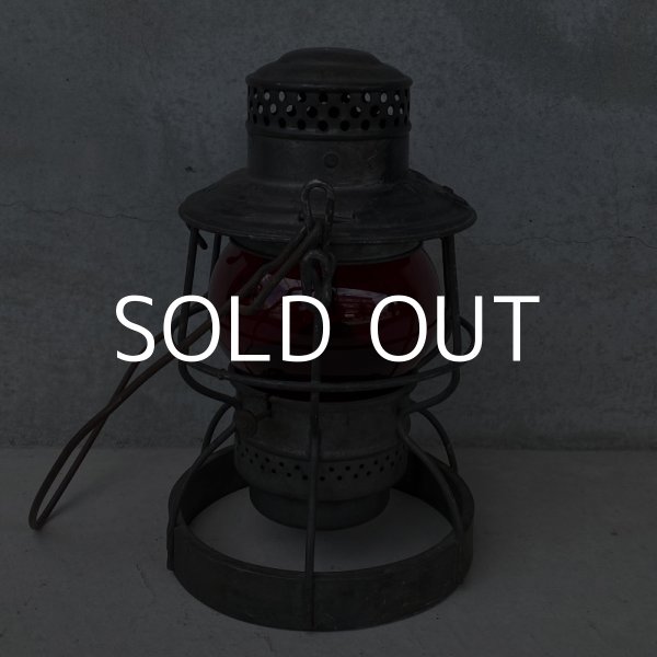画像4: VINTAGE ANTIQUE ADLAKE KERO RAILROAD LANTERN ヴィンテージ アンティーク アドレイク レイルロード ランタン オイルランプ アメリカ / キャンプ アウトドア 赤 (4)