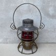 画像1: VINTAGE ANTIQUE DRESSEL RAILROAD LANTERN ヴィンテージ アンティーク ドレッセル レイルロード ランタン オイルランプ アメリカ / キャンプ アウトドア 赤ホヤ (1)