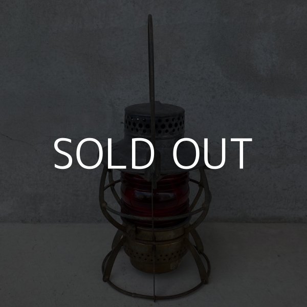 画像4: VINTAGE ANTIQUE DRESSEL RAILROAD LANTERN ヴィンテージ アンティーク ドレッセル レイルロード ランタン オイルランプ アメリカ / キャンプ アウトドア 赤ホヤ (4)