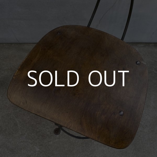 画像6: VINTAGE ANTIQUE TOLEDO ヴィンテージ アンティーク トレド ドラフティングチェア 椅子 アメリカ / インダストリアル ウッド 家具 木製 店舗 什器 (6)