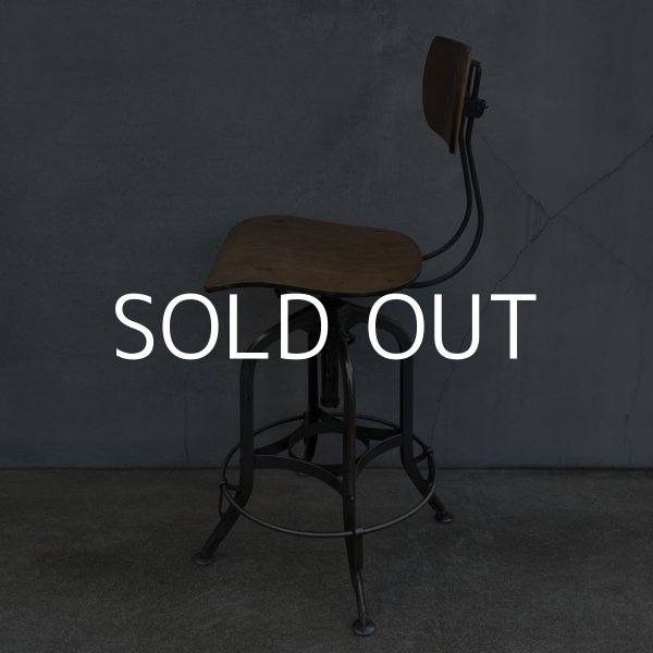 画像4: VINTAGE ANTIQUE TOLEDO ヴィンテージ アンティーク トレド ドラフティングチェア 椅子 アメリカ / インダストリアル ウッド 家具 木製 店舗 什器 (4)