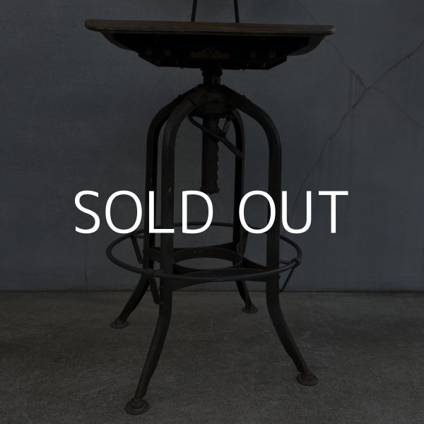 画像8: VINTAGE ANTIQUE TOLEDO ヴィンテージ アンティーク トレド ドラフティングチェア 椅子 アメリカ / インダストリアル ウッド 家具 木製 店舗 什器 (8)