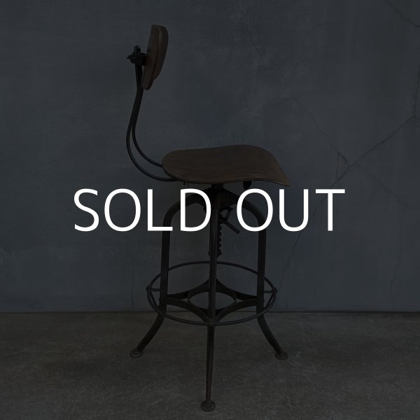 画像3: VINTAGE ANTIQUE TOLEDO ヴィンテージ アンティーク トレド ドラフティングチェア 椅子 アメリカ / インダストリアル ウッド 家具 木製 店舗 什器 (3)