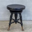 画像1: VINTAGE ANTIQUE PIANOCHAIR PIANOSTOOL ヴィンテージ アンティーク ピアノチェア ピアノスツール アメリカ / 椅子 木製 家具 店舗 什器 (1)