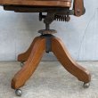 画像8: VINTAGE ANTIQUE FULTON OFFICE FURNITURE CO. ヴィンテージ アンティーク 椅子 アメリカ / インダストリアル ウッド 回転椅子 家具 木製 店舗 什器 (8)