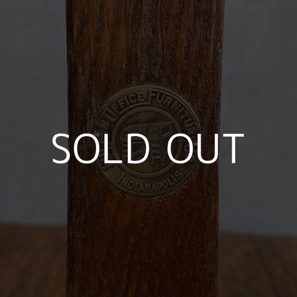 画像7: VINTAGE ANTIQUE FULTON OFFICE FURNITURE CO. ヴィンテージ アンティーク 椅子 アメリカ / インダストリアル ウッド 回転椅子 家具 木製 店舗 什器 (7)