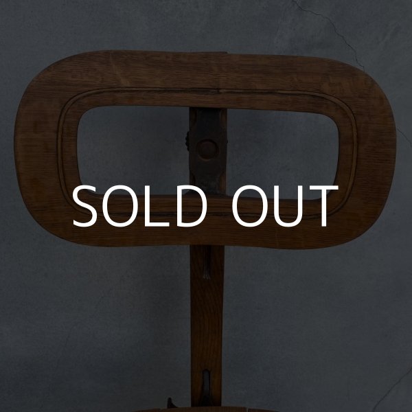 画像5: VINTAGE ANTIQUE FULTON OFFICE FURNITURE CO. ヴィンテージ アンティーク 椅子 アメリカ / インダストリアル ウッド 回転椅子 家具 木製 店舗 什器 (5)