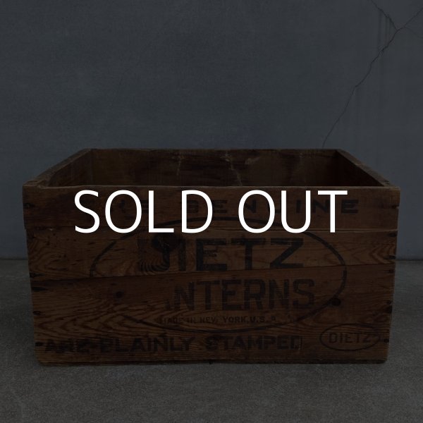 画像5: VINTAGE ANTIQUE DIETZ WOODBOX ヴィンテージ アンティーク デイツ ウッドボックス 木箱 アメリカ / ランタン キャンプ 収納 店舗什器  (5)