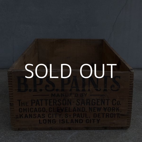 画像2: VINTAGE ANTIQUE BPS WOODBOX ヴィンテージ アンティーク ウッドボックス 木箱 アメリカ / インダストリアル コレクタブル ディスプレイ 収納 店舗 什器 USA (2)