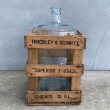 画像4: VINTAGE HINCKLEY&SCHMITT WATER BOTTLE ヴィンテージ ウォーターボトル アメリカ / 木箱 ガラスボトル 瓶 店舗 什器 USA (4)