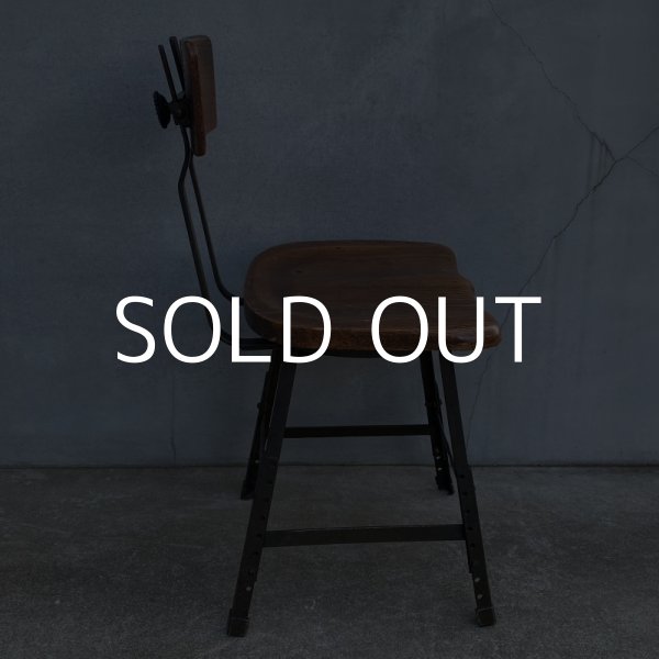 画像4: VINTAGE ANTIQUE ヴィンテージ アンティーク 椅子 アメリカ / チェア インダストリアル ウッド 家具 木製 店舗 什器 USA (4)