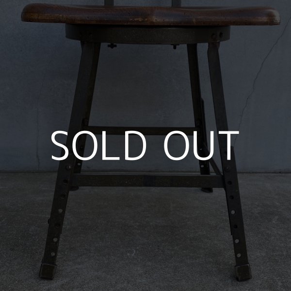 画像9: VINTAGE ANTIQUE ヴィンテージ アンティーク 椅子 アメリカ / チェア インダストリアル ウッド 家具 木製 店舗 什器 USA (9)