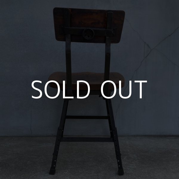 画像2: VINTAGE ANTIQUE ヴィンテージ アンティーク 椅子 アメリカ / チェア インダストリアル ウッド 家具 木製 店舗 什器 USA (2)