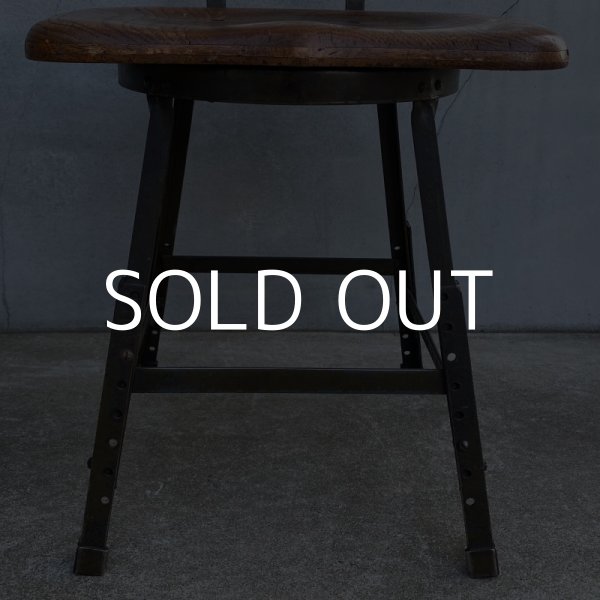 画像8: VINTAGE ANTIQUE ヴィンテージ アンティーク 椅子 アメリカ / チェア インダストリアル ウッド 家具 木製 店舗 什器 USA (8)