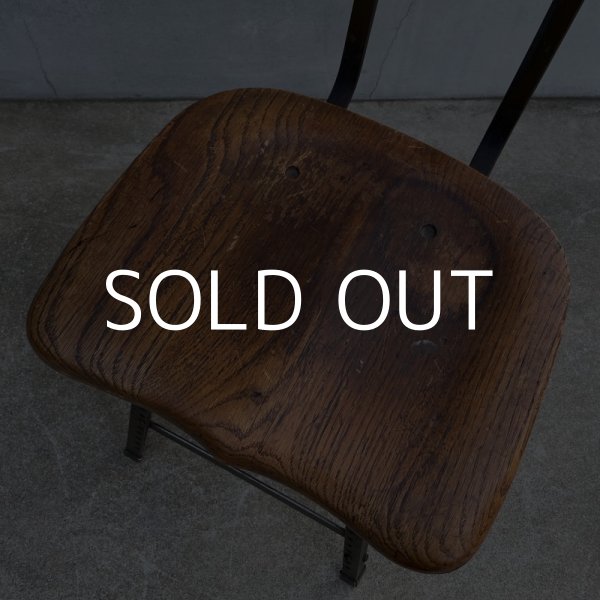 画像6: VINTAGE ANTIQUE ヴィンテージ アンティーク 椅子 アメリカ / チェア インダストリアル ウッド 家具 木製 店舗 什器 USA (6)