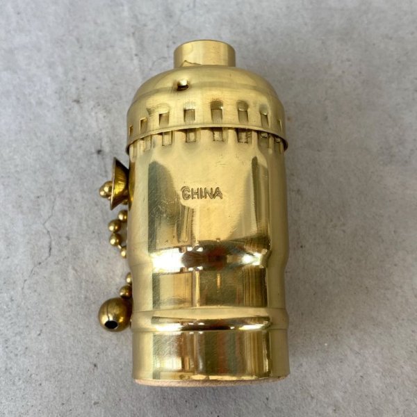 画像2: LEVITON LAMP SOCKET レビトン ソケット プルチェーンスイッチ ランプ ブラス 真鍮 E26 / インダストリアル ライト リペアパーツ 照明 電気 アメリカ USA (2)