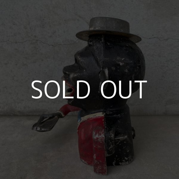 画像4: VINTAGE ANTIQUE STARKIE'S JOLLY BANK ヴィンテージ アンティーク ジョリーバンク メカニカルバンク 貯金箱 アメリカ / アルミ 帽子 コレクタブル (4)