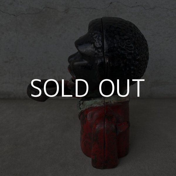 画像4: VINTAGE ANTIQUE LITTLE JOE ヴィンテージ アンティーク リトルジョー メカニカルバンク 貯金箱 アメリカ / 鋳物 キャストアイアン コレクタブル (4)