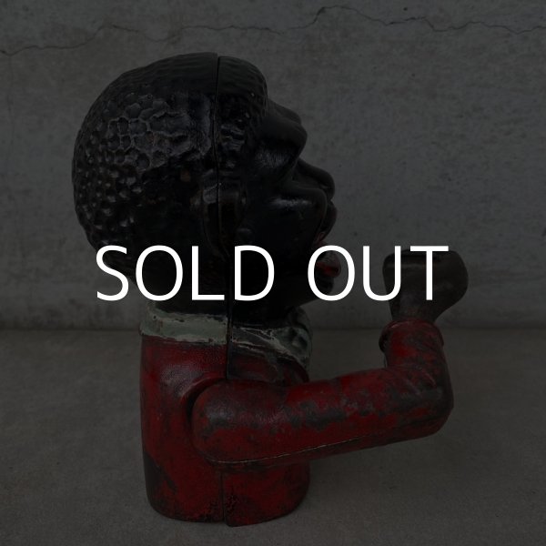 画像3: VINTAGE ANTIQUE LITTLE JOE ヴィンテージ アンティーク リトルジョー メカニカルバンク 貯金箱 アメリカ / 鋳物 キャストアイアン コレクタブル (3)