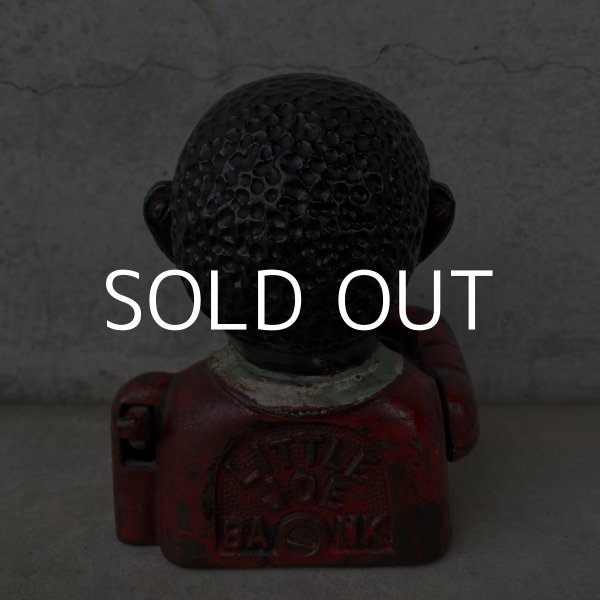 画像2: VINTAGE ANTIQUE LITTLE JOE ヴィンテージ アンティーク リトルジョー メカニカルバンク 貯金箱 アメリカ / 鋳物 キャストアイアン コレクタブル (2)