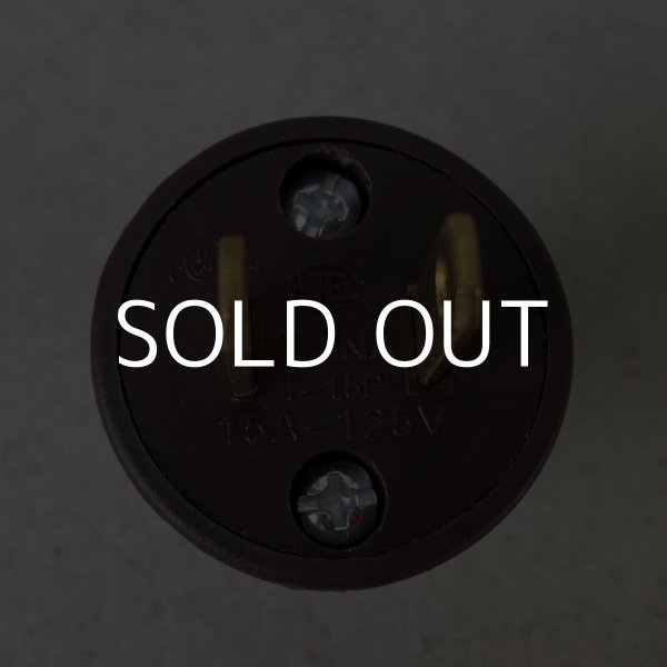 画像2: コンセント プラグ ブラウン 茶色 / リペアパーツ インダストリアル 電気 修理 アメリカ USA TYPE-D (2)