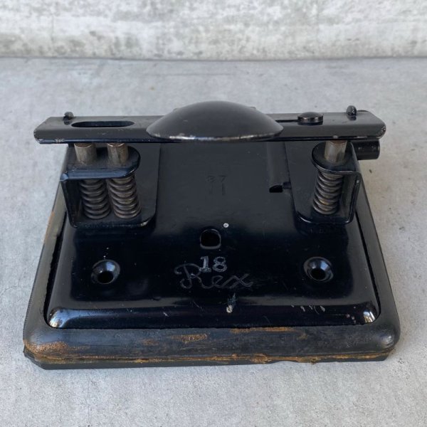 画像3: VINTAGE ANTIQUE WILSONJONES CO. REX HOLE PUNCH ヴィンテージ アンティーク 穴開けパンチ アメリカ / インダストリアル 文房具 事務用品 (3)