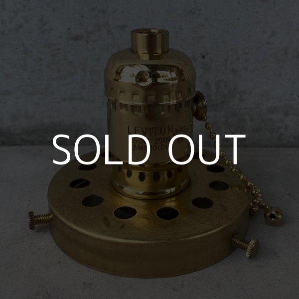 画像4: フィッター ホルダー シェードホルダー ブラス 真鍮 E26 / 照明 パーツ ペンダントライト 傘 金具 取り付け 照明器具 ネジ式 アメリカ USA 大  (4)