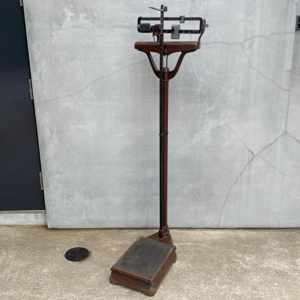 画像1: VINTAGE ANTIQUE JACOBS BROS CO. DETECTO MEDIC SCALE ヴィンテージ アンティーク スケール 体重計 身長測定 / 学校 病院 ディスプレイ インテリア コレクタブル 店舗什器 アメリカ USA (1)