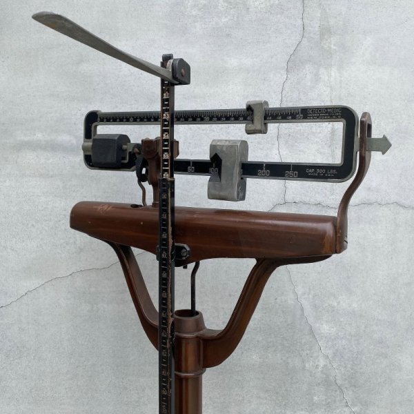 画像5: VINTAGE ANTIQUE JACOBS BROS CO. DETECTO MEDIC SCALE ヴィンテージ アンティーク スケール 体重計 身長測定 / 学校 病院 ディスプレイ インテリア コレクタブル 店舗什器 アメリカ USA (5)